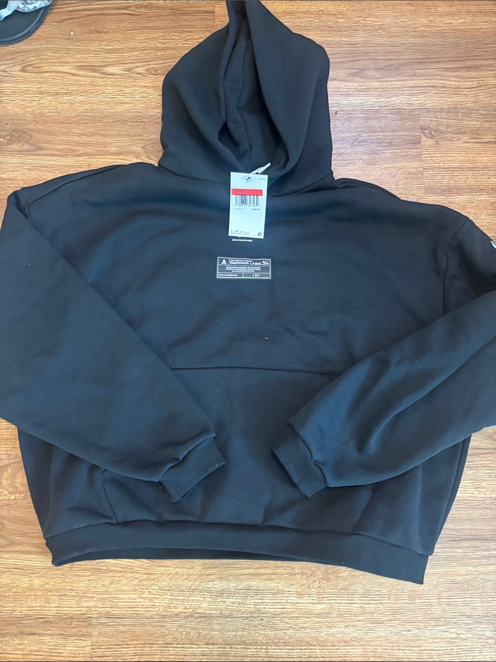 Nike Black Pullover Hoodie with Chest Patch